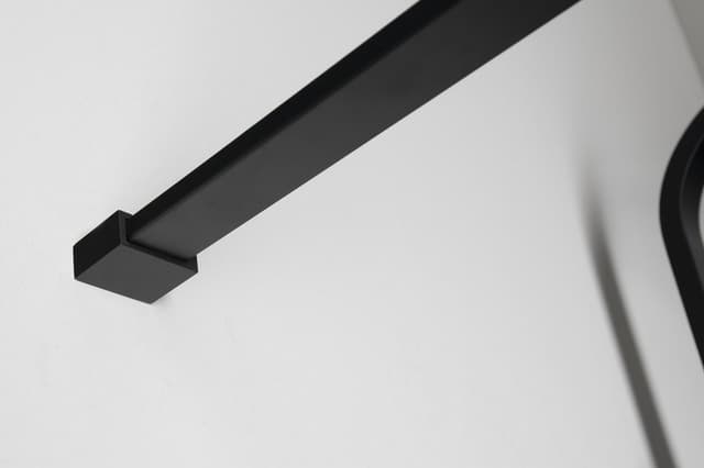 CURE BLACK walk-in, 700 mm, szkło czyste