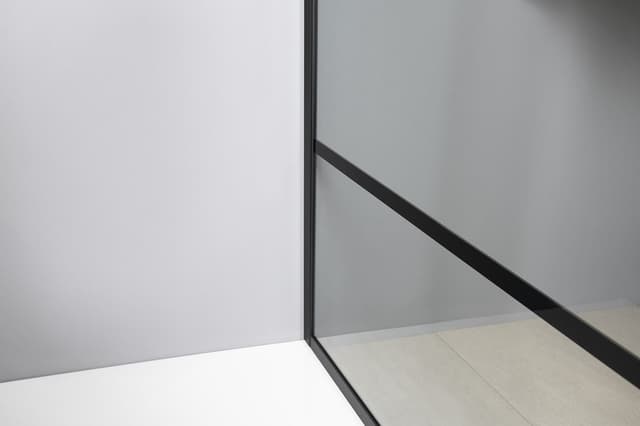 CURE BLACK walk-in, 800 mm, szkło czyste