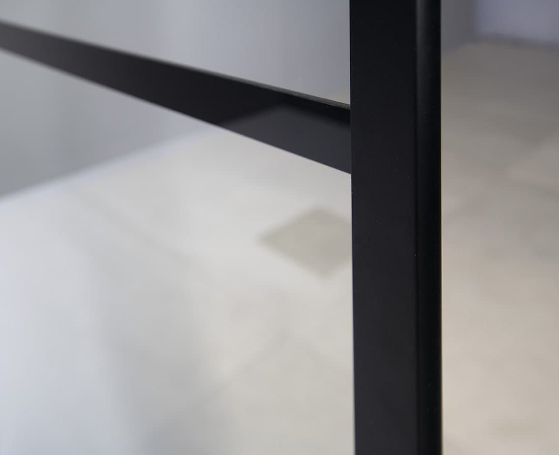 CURE BLACK walk-in, 800 mm, szkło czyste