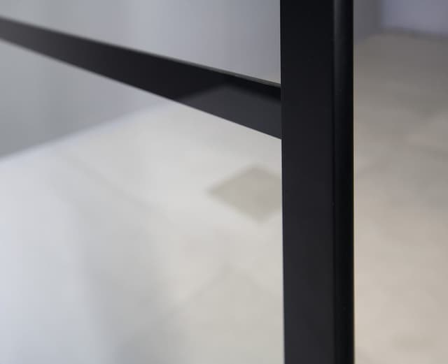 CURE BLACK walk-in, 800 mm, szkło czyste