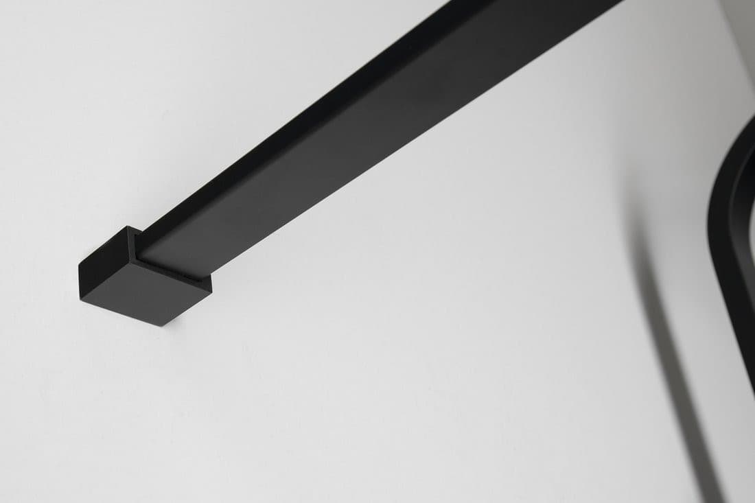 CURE BLACK walk-in, 800 mm, szkło czyste
