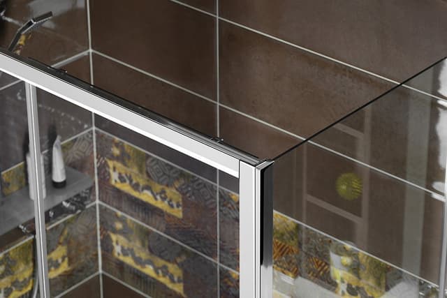 DEEP drzwi prysznicowe 1300x1650mm, szkło czyste