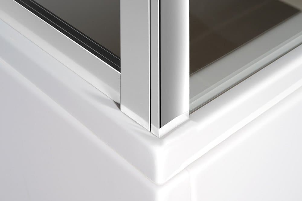DEEP drzwi prysznicowe 1300x1650mm, szkło czyste