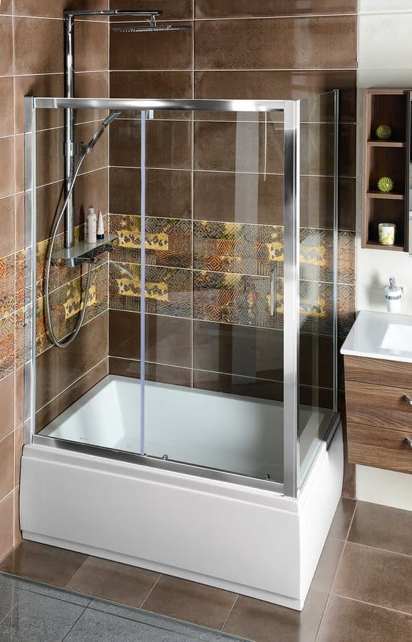 DEEP drzwi prysznicowe 1400x1650mm, szkło czyste