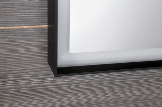 SORT lustro z oświetleniem LED 100x70cm, czarny mat