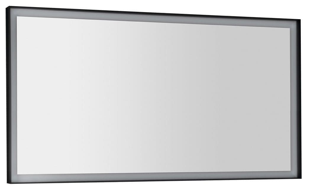 SORT lustro z oświetleniem LED 120x70cm, czarny mat