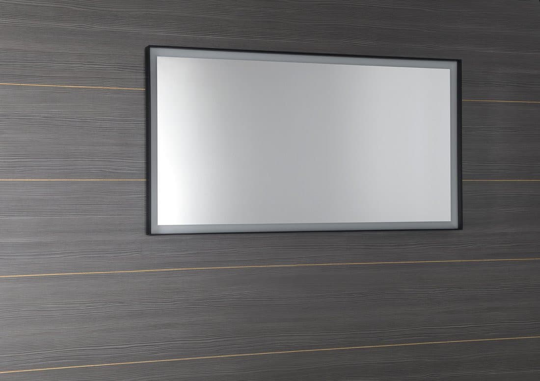 SORT lustro z oświetleniem LED 120x70cm, czarny mat