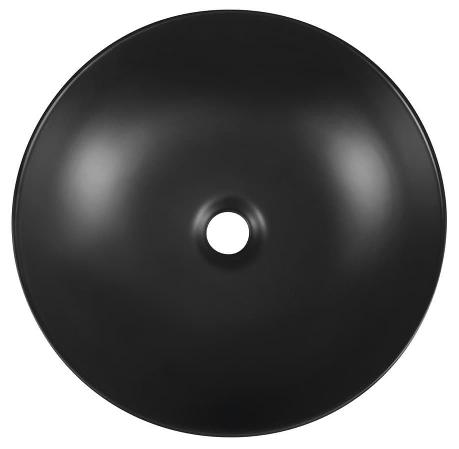 RONDANE umywalka ceramiczna nablatowa Ø 41cm, czarny mat