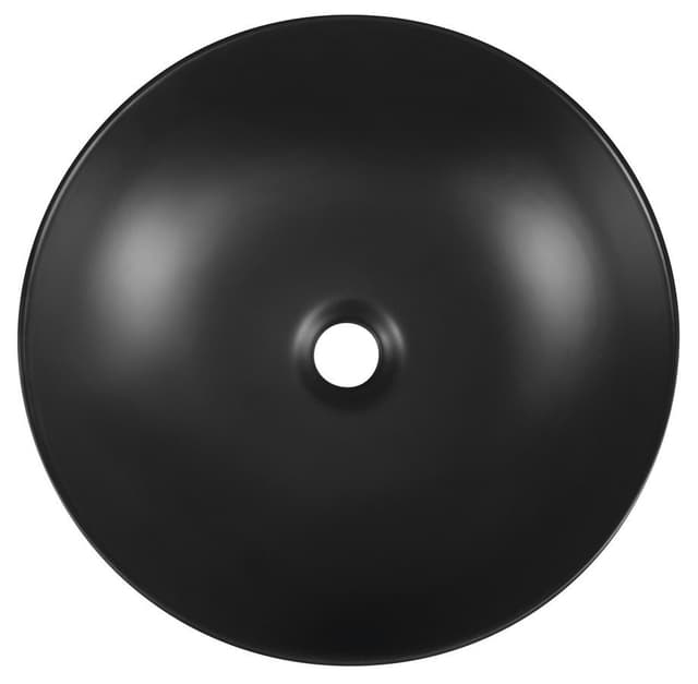 RONDANE umywalka ceramiczna nablatowa Ø 41cm, czarny mat