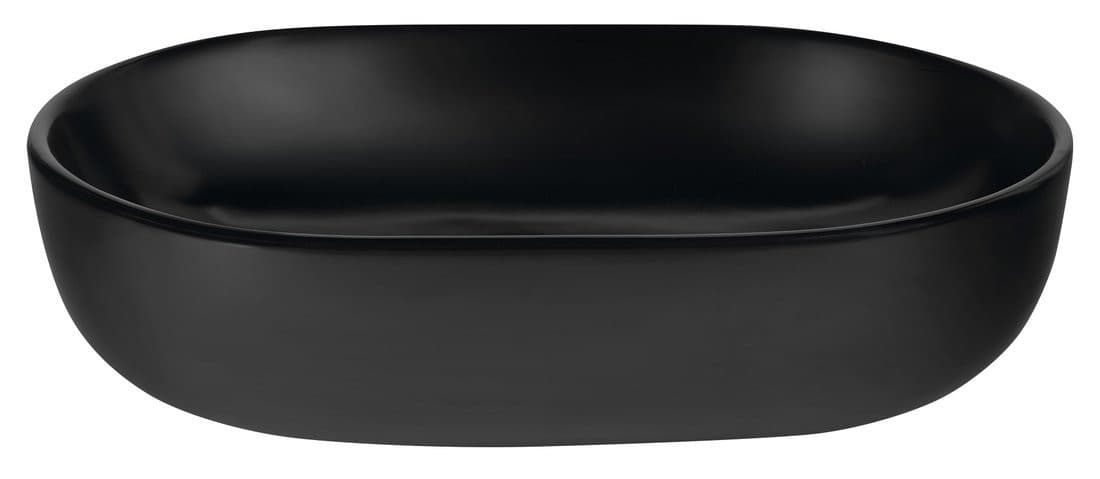 CALEO umywalka ceramiczna nablatowa 60x42cm, czarny mat