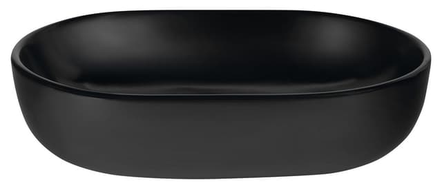 CALEO umywalka ceramiczna nablatowa 60x42cm, czarny mat