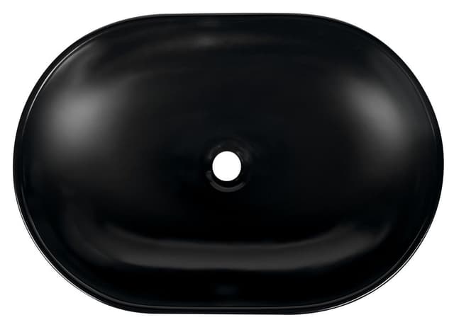 CALEO umywalka ceramiczna nablatowa 60x42cm, czarny mat