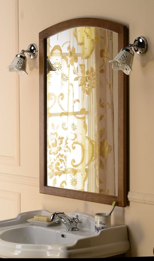 RETRO lustro w drewnianej ramie 65x91cm, buk