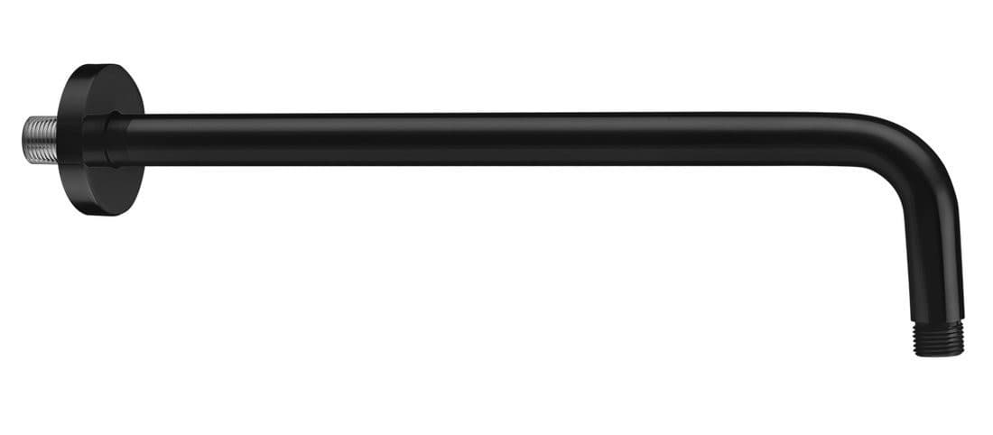 Ramię prysznicowe okrągły 400mm, czarny mat