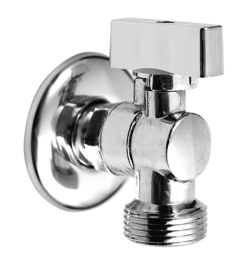 Zawór do pralki z zaworem zwrotnym 1/2&quot;x3/4&quot; - L, chrom