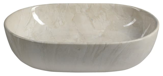 DALMA umywalka ceramiczna nablatowa 59x42 cm, marfil