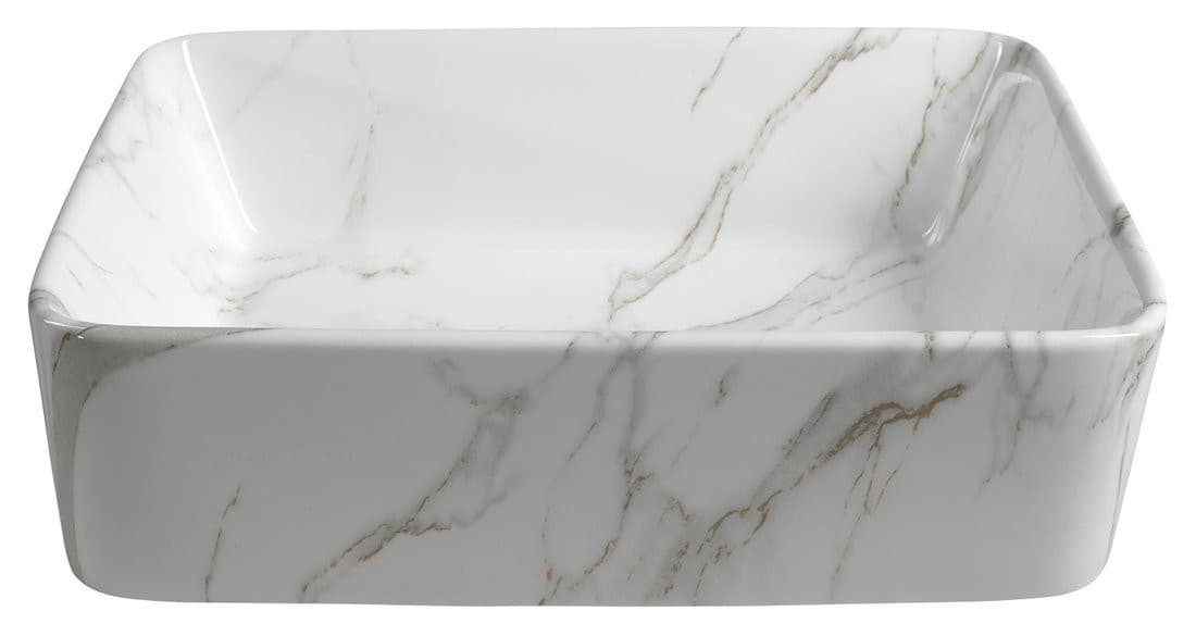 DALMA umywalka ceramiczna nablatowa 48x38 cm, carrara