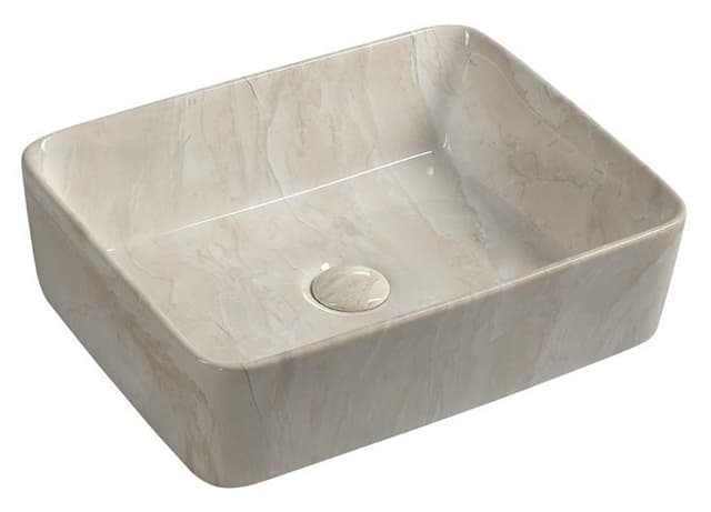 DALMA umywalka ceramiczna nablatowa 48x38 cm, marfil