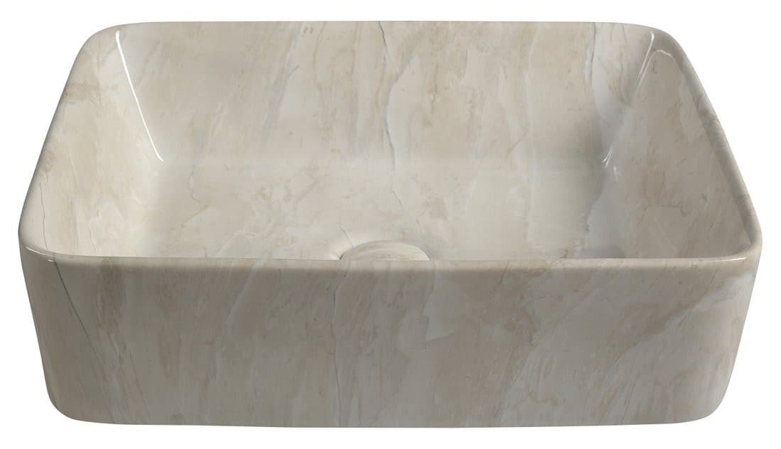 DALMA umywalka ceramiczna nablatowa 48x38 cm, marfil