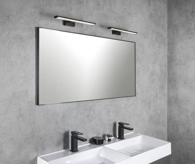 AROWANA Lustro w ramie, 120x60cm, czarny mat