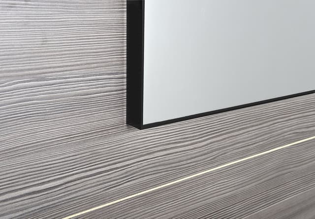 AROWANA Lustro w ramie, 120x60cm, czarny mat