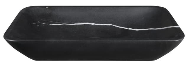 BLOK umywalka kamienna 60x35 cm, czarny Marquin, mat