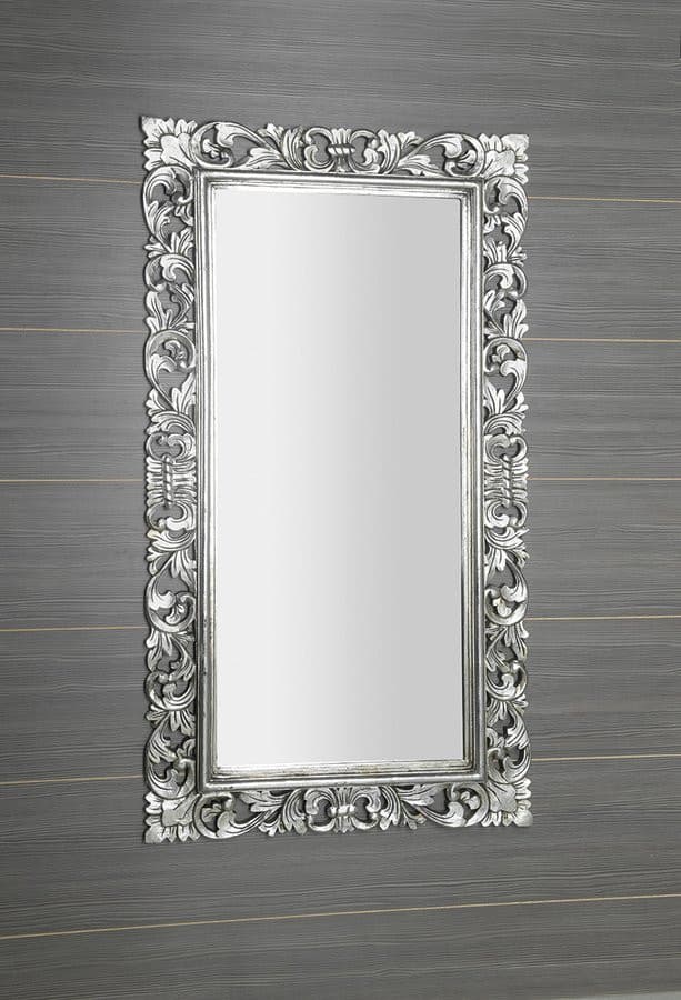 SCULE Lustro w ramie, 80x150cm, srebrny