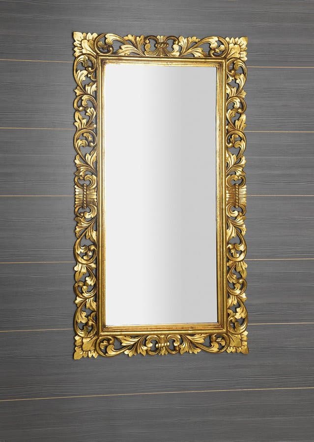 SCULE Lustro w ramie, 80x150cm, złoty