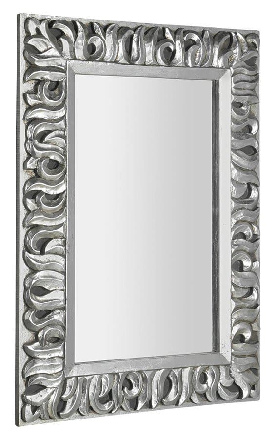 ZEEGRAS Lustro w ramie, 70x100cm, srebro