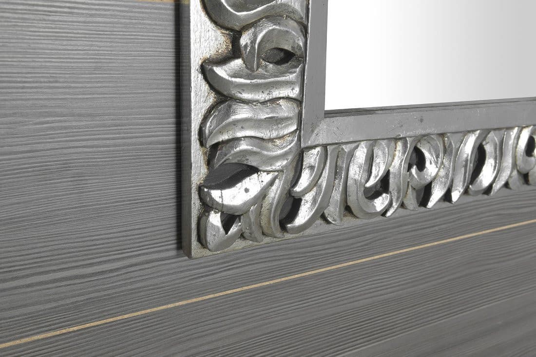 ZEEGRAS Lustro w ramie, 70x100cm, srebro