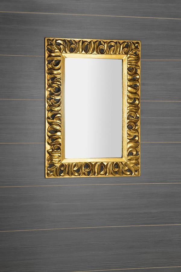 ZEEGRAS Lustro w ramie, 70x100cm, złoto