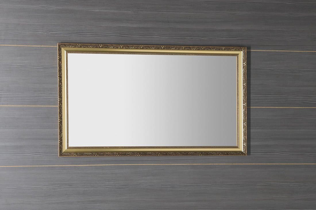 BOHEMIA lustro w drewnianej ramie 58,9x98,9cm, złoto