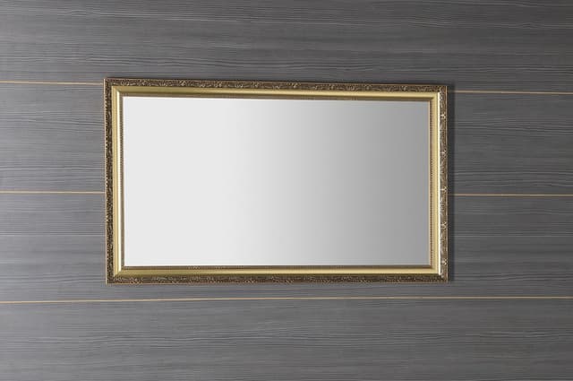 BOHEMIA lustro w drewnianej ramie 58,9x98,9cm, złoto