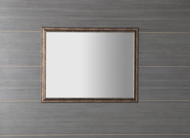 ROMINA lustro w drewnianej ramie 68x88cm, brązowa patyna