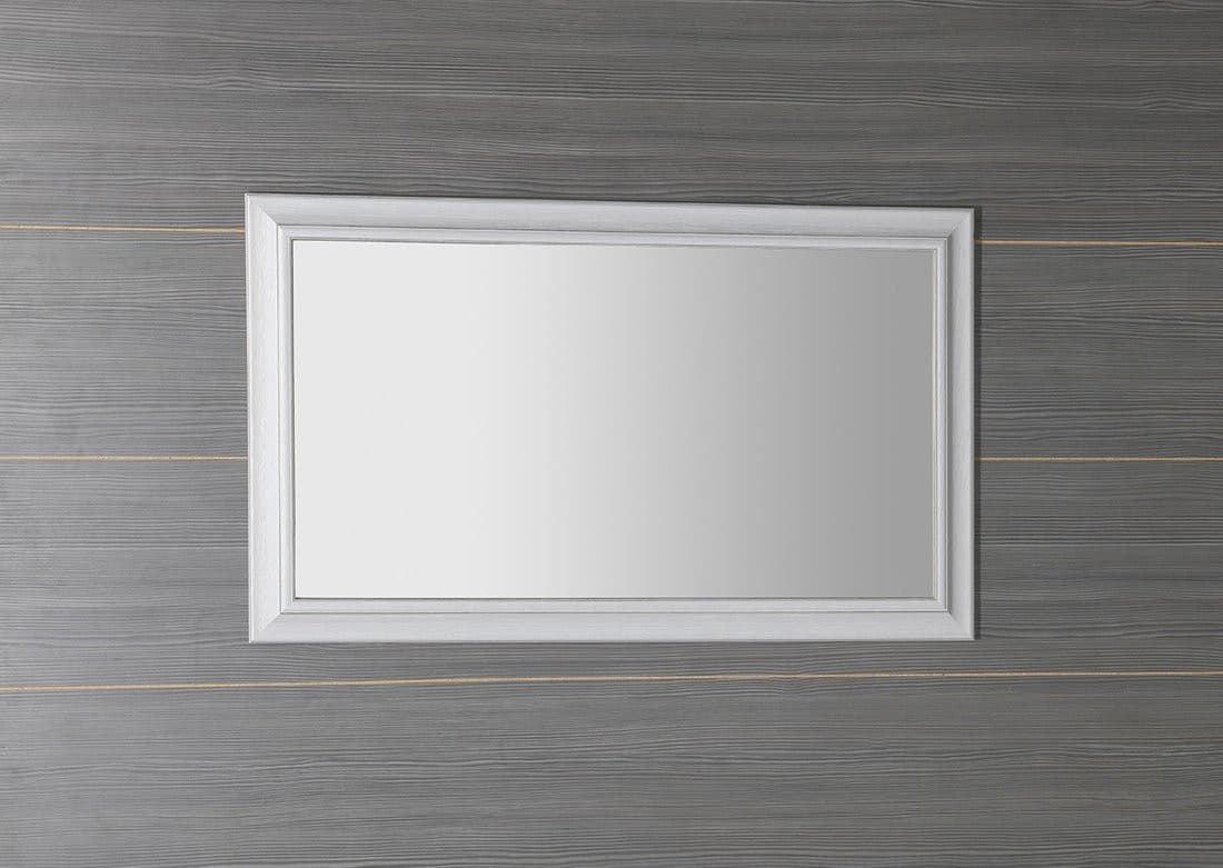 AMBIENTE lustro w drewnianej ramie 62x102cm, starobiały