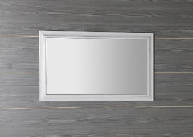AMBIENTE lustro w drewnianej ramie 62x102cm, starobiały