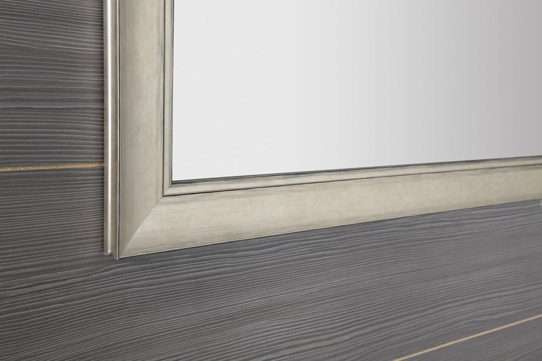 CORONA lustro w drewnianej ramie 72,8x92,8cm, szampan