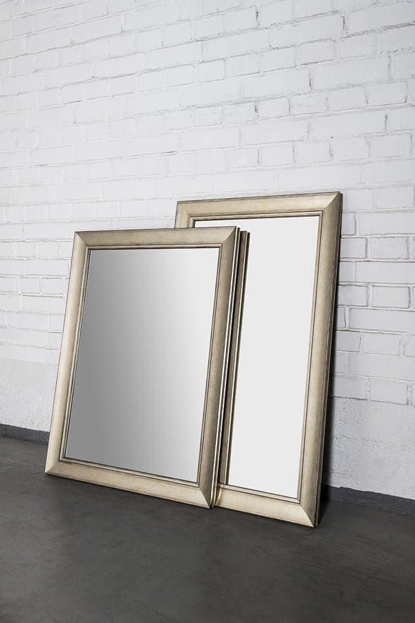 CORONA lustro w drewnianej ramie 72,8x92,8cm, szampan