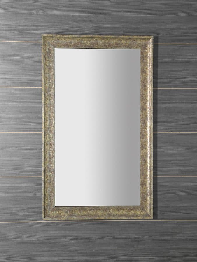 MANTILA lustro w drewnianej ramie 76x126cm, antyczny