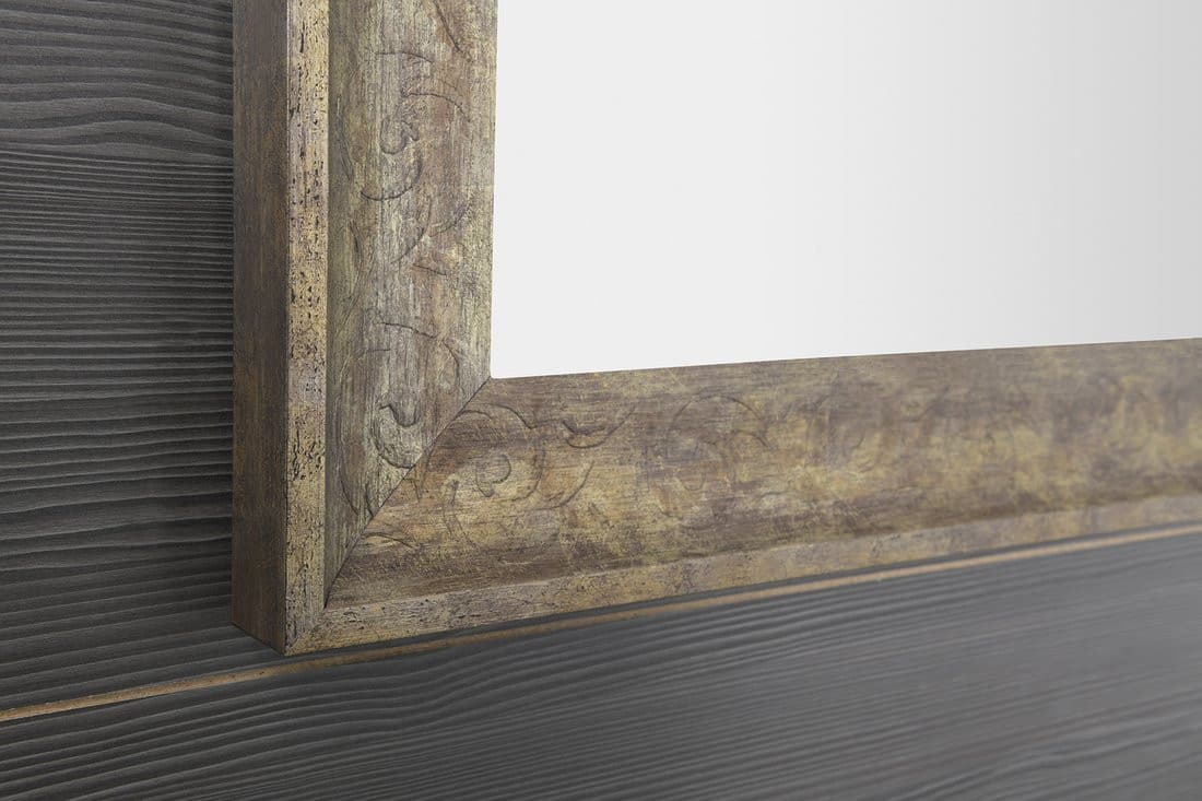 MANTILA lustro w drewnianej ramie 86x156cm, antyczny