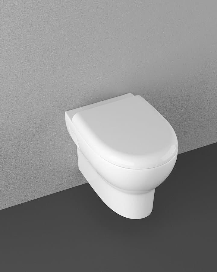 ABSOLUTE WC miska zawieszana, Rimless, 35x50cm, biała