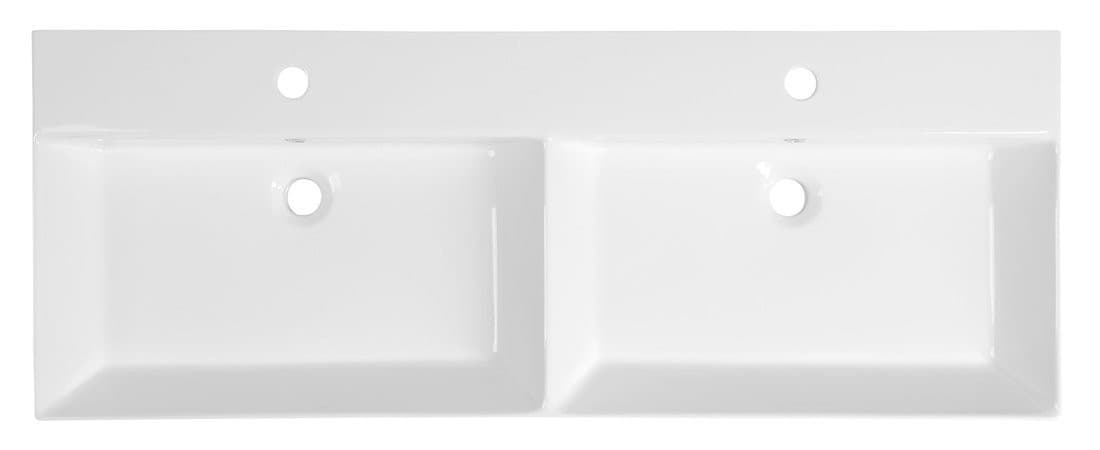 KARE 120 umywalka podwójna meblowa 120x48cm, biała