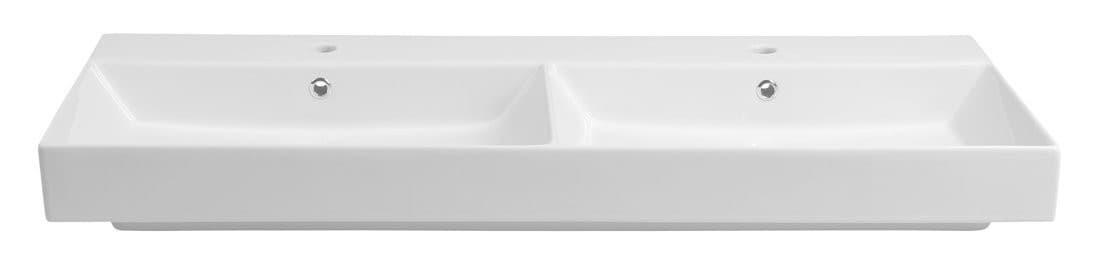 KARE 120 umywalka podwójna meblowa 120x48cm, biała