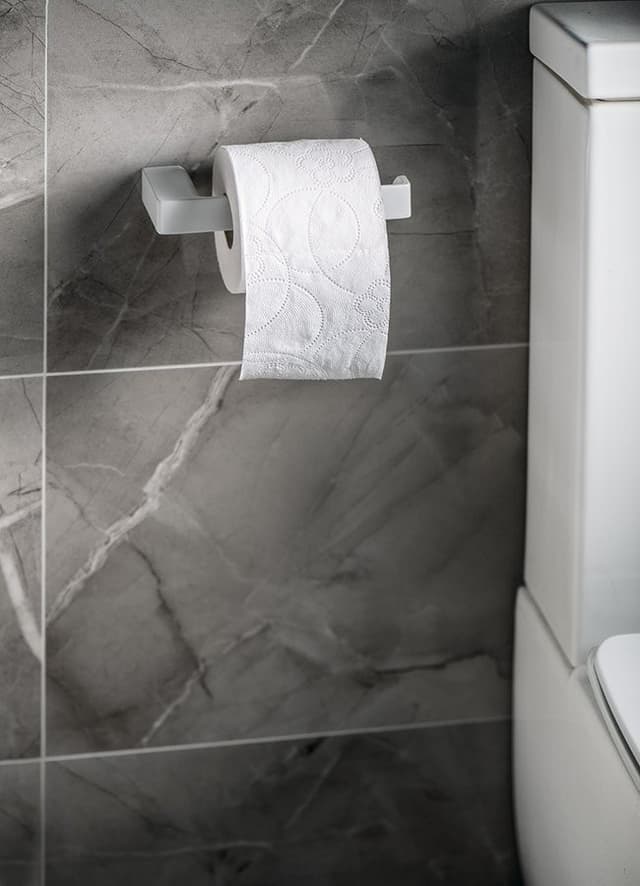 PIRENEI wieszak na papier toaletowy, biały mat