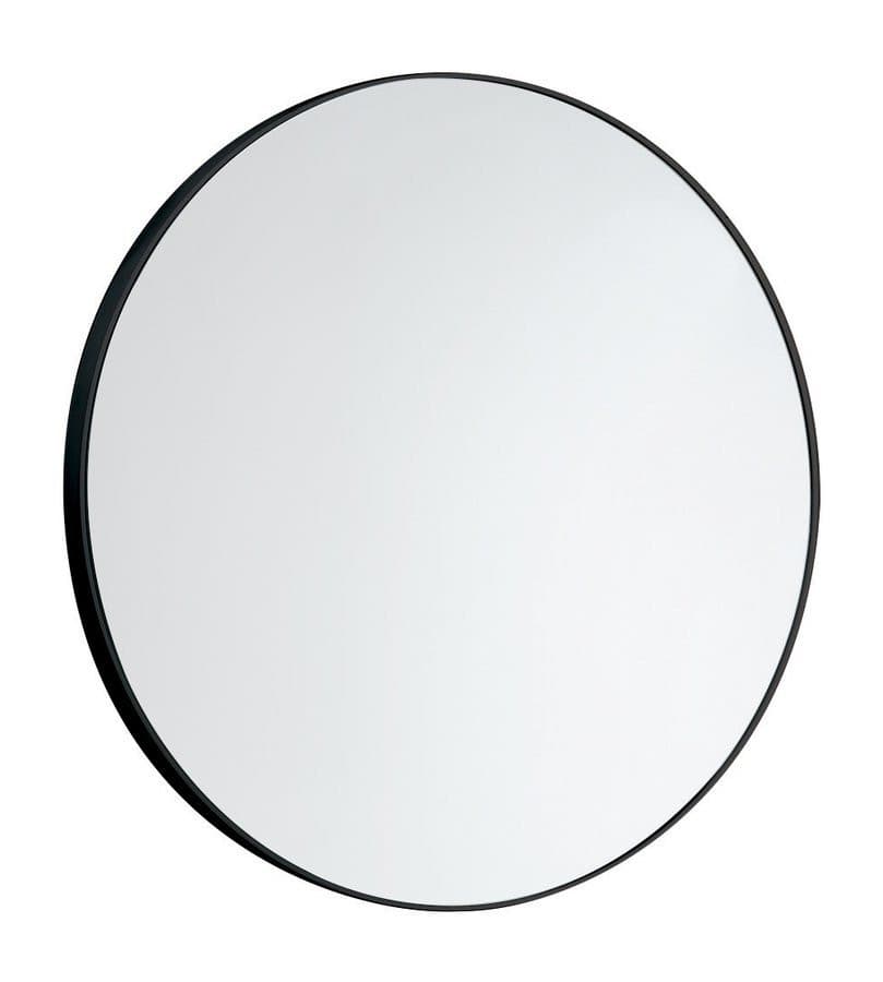 Lustro okrągłe w plastikowej ramie ø 60 cm, czarny