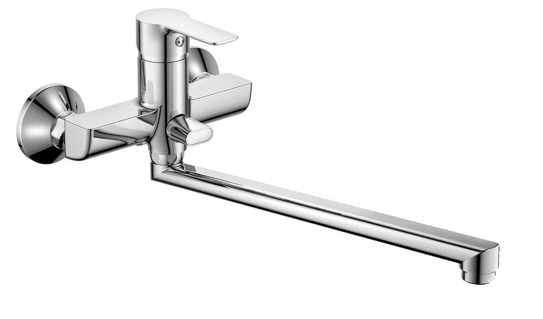 BARON bateria ścienna umywalkowa/wannowa, chrom