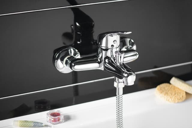 HOFFER bateria wannowa ścienna, rozstaw 150mm, chrom