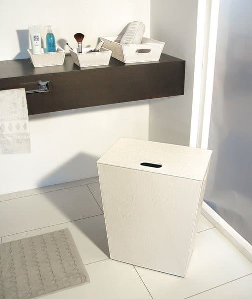 ECO PELLE kosz na pranie 43x48x26cm, kremowy