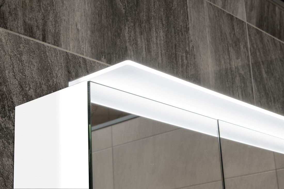 LINEX szafka z lustrem,oświetlenie LED, 80x70x15cm, biała