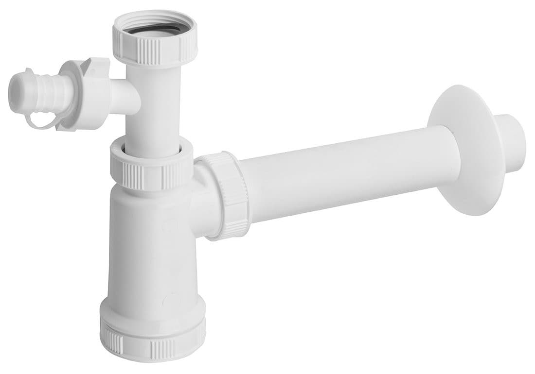 Syfon umywalkowy przyłącze do pralki 5/4&quot;, DN40, biały